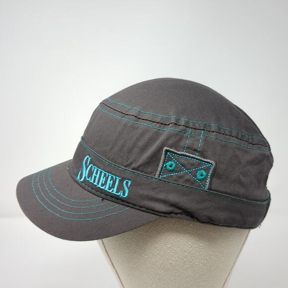 Scheels Slideback Cadet Army Cap Gray OS Adjustable Embroidered Outdoor Cap - Picture 3 of 9